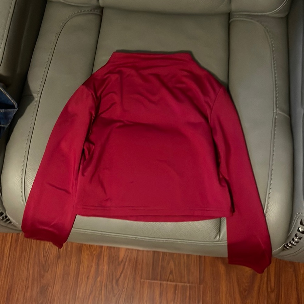 Burgundy long sleeve top